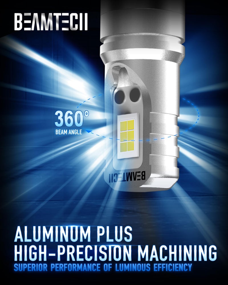 BEAMTECH مصابيح ضباب BEAMTECH H3، 6500K أبيض بحجم 1:1 3200 لومن شديدة السطوع غير قطبية - Image 3